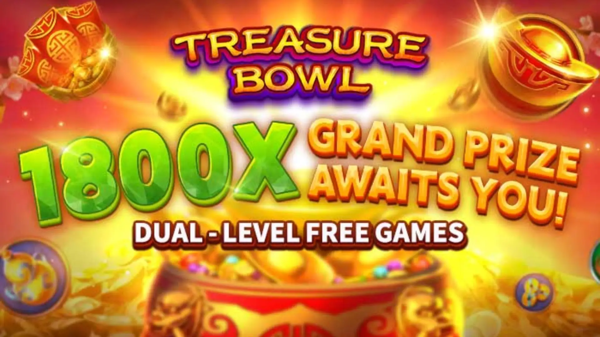 Multiplicadores Treasure Bowl a40 - 7777x Máximo com Tigela Dourada